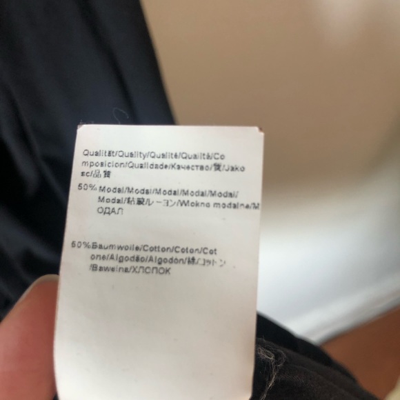 ❤️Hugo Boss Orange Tag Black Midi Dress Cotton Modal Blend Cinched Waist Size M - Picture 8 of 9